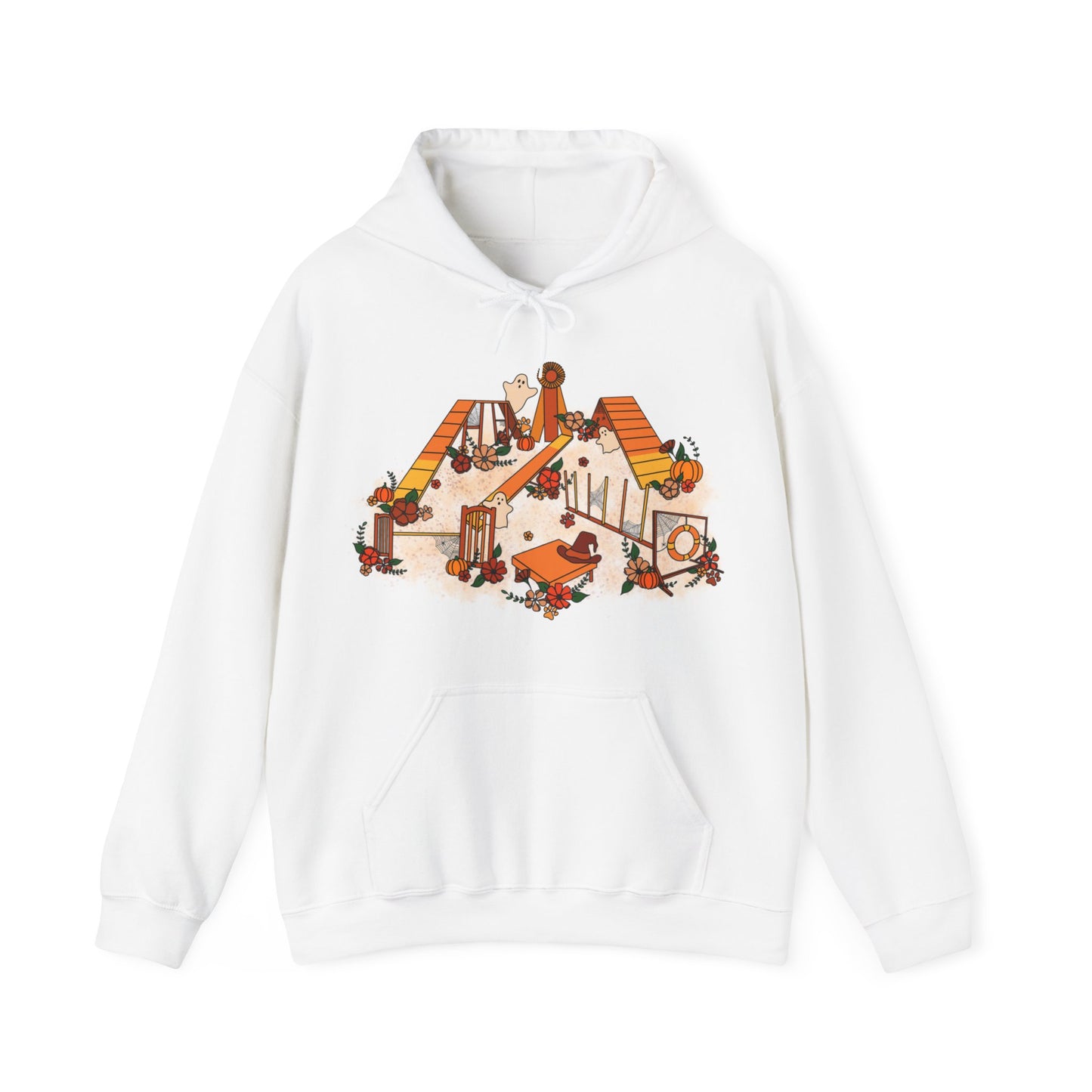 Candy Corn Halloween Agility Equipment Unisex Heavy Blend™ Hooded Sweatshirt