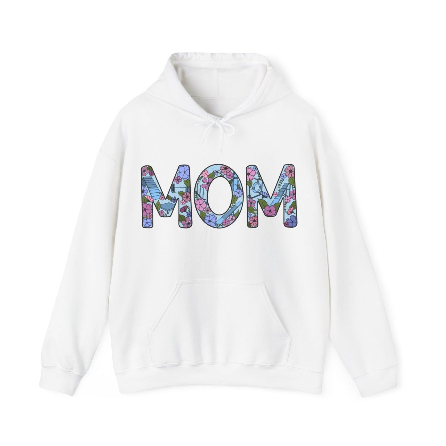 Dog Agility Mom Floral Unisex Heavy Blend Hooded Sweatshirt