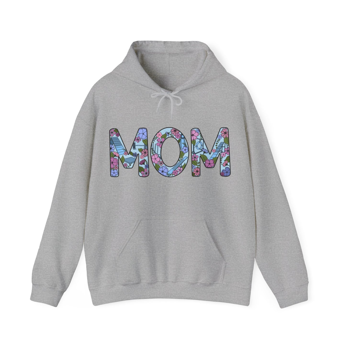 Dog Agility Mom Floral Unisex Heavy Blend Hooded Sweatshirt