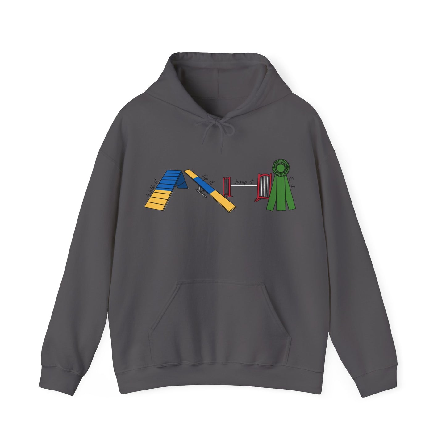 Agility Day - Walk it, Tip it, Jump it, Q it! - Unisex Heavy Blend Hooded Sweatshirt