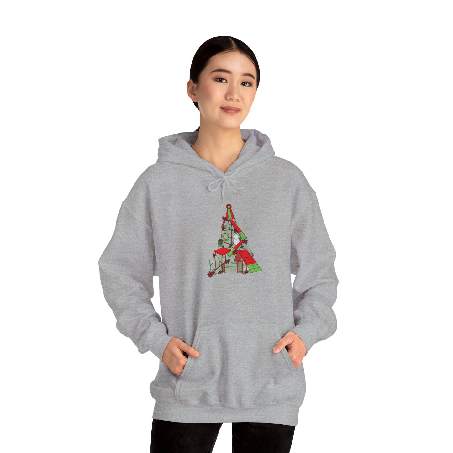 Merry & Bright Agility Tree Heavy Blend™ Hooded Sweatshirt