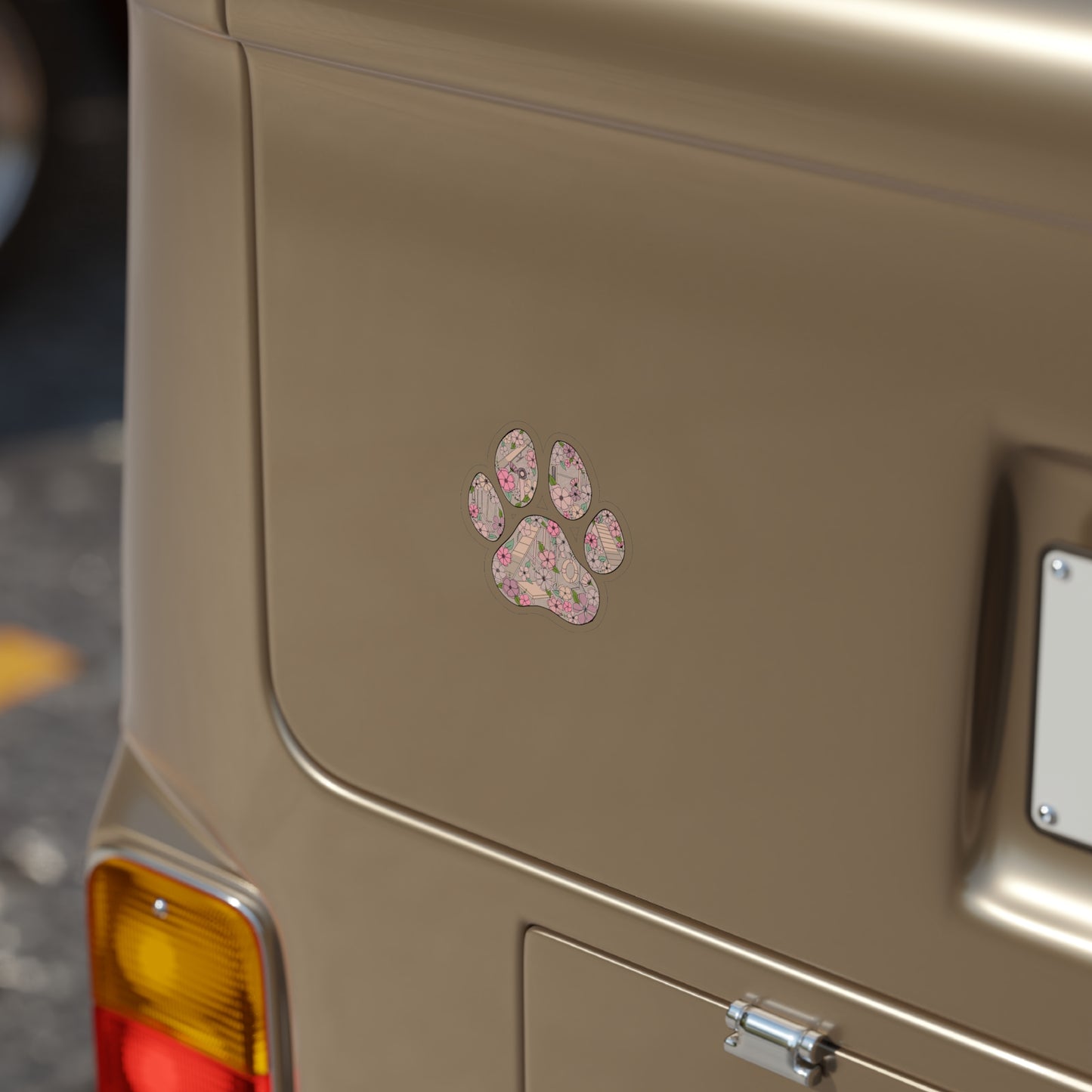 Dog Agility Paw Transparent Outdoor Stickers, Die-Cut, 1pcs
