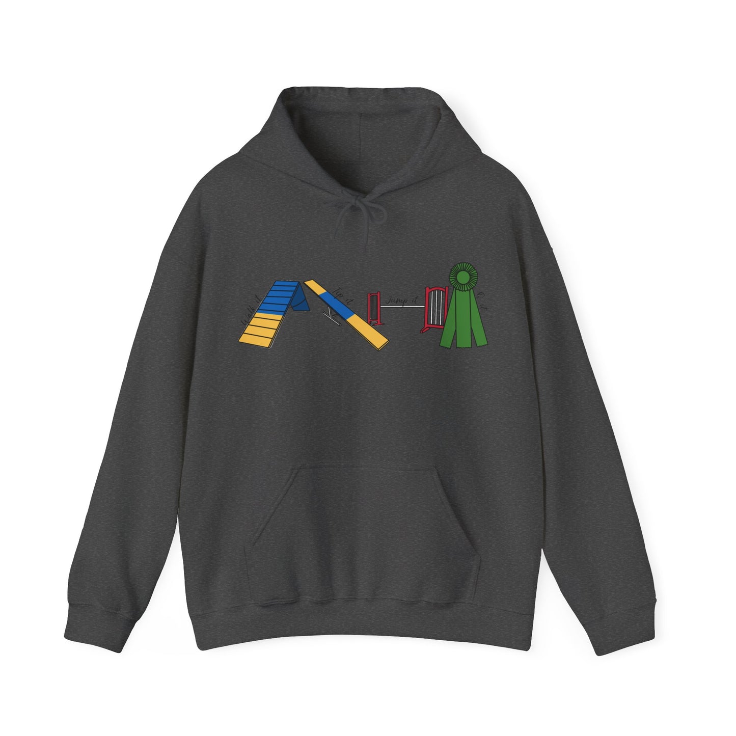 Agility Day - Walk it, Tip it, Jump it, Q it! - Unisex Heavy Blend Hooded Sweatshirt