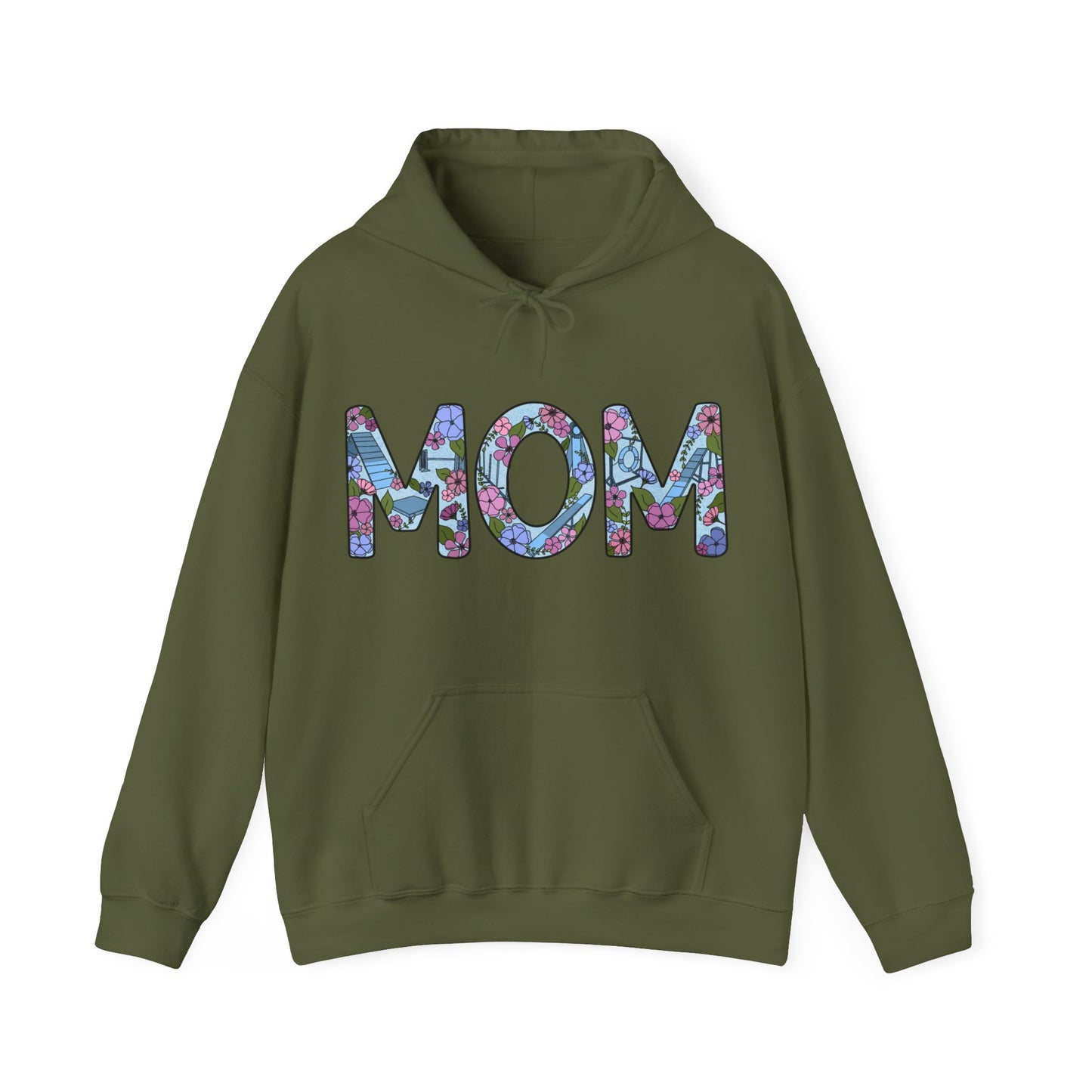 Dog Agility Mom Floral Unisex Heavy Blend Hooded Sweatshirt