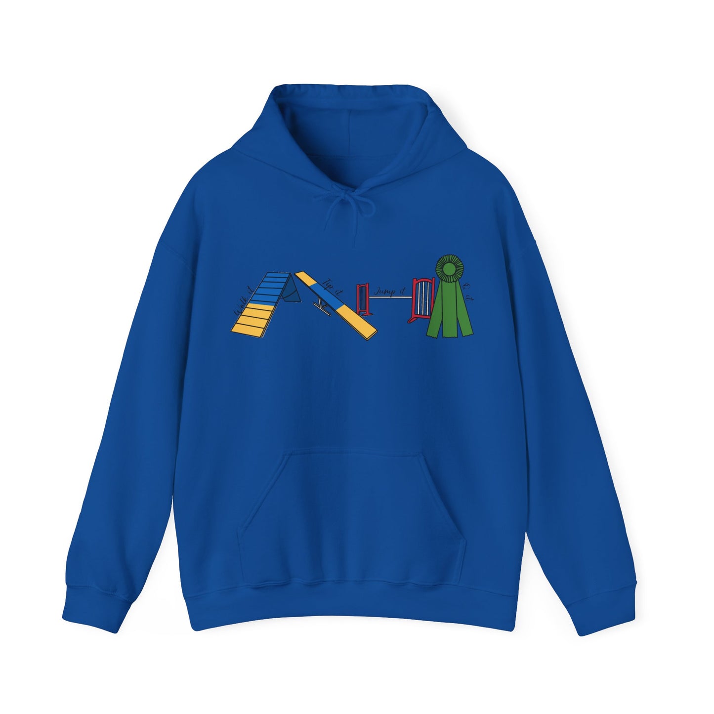 Agility Day - Walk it, Tip it, Jump it, Q it! - Unisex Heavy Blend Hooded Sweatshirt