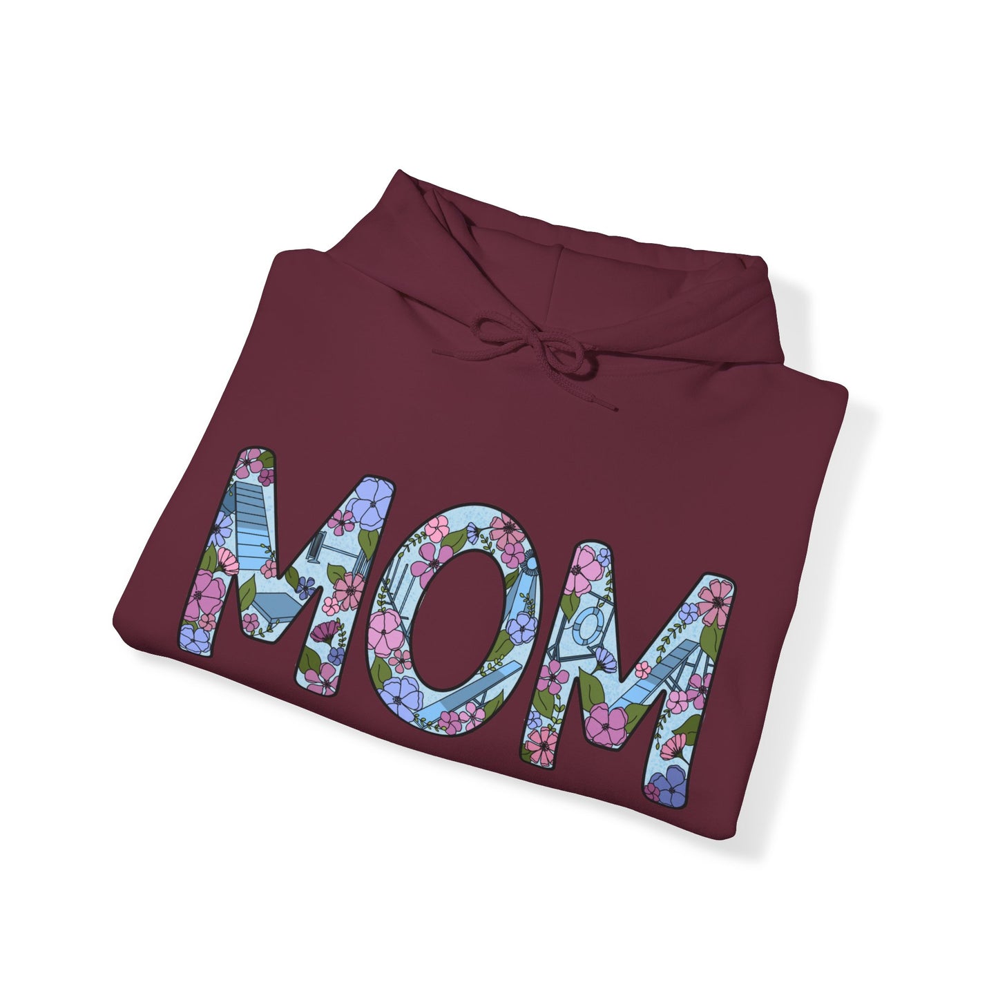 Dog Agility Mom Floral Unisex Heavy Blend Hooded Sweatshirt