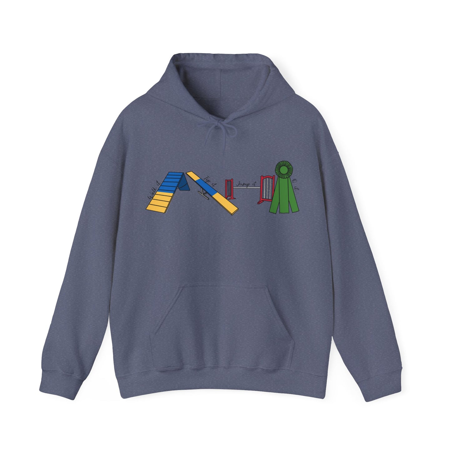 Agility Day - Walk it, Tip it, Jump it, Q it! - Unisex Heavy Blend Hooded Sweatshirt
