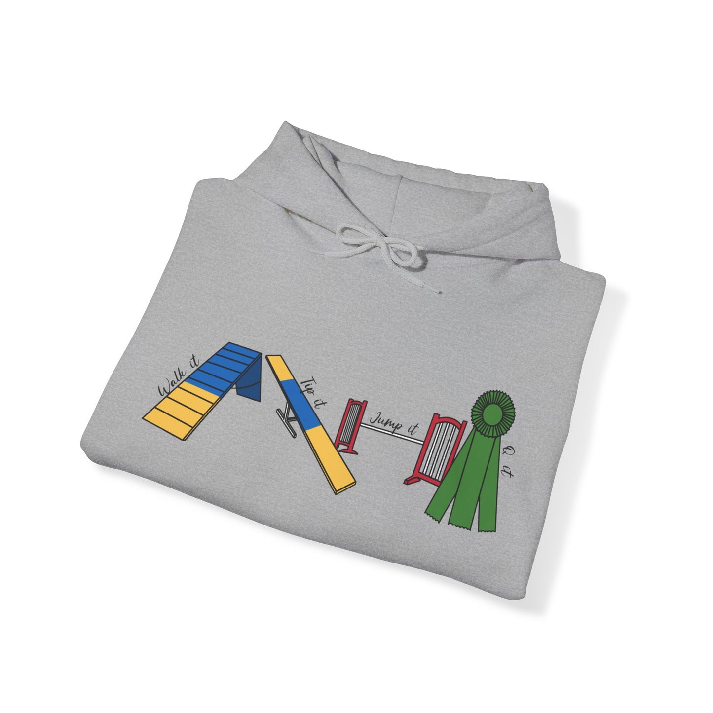 Agility Day - Walk it, Tip it, Jump it, Q it! - Unisex Heavy Blend Hooded Sweatshirt
