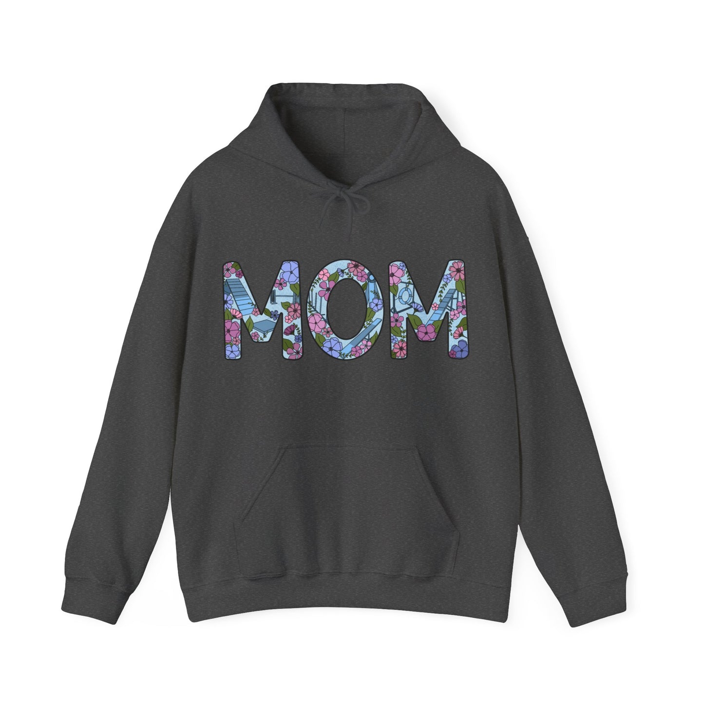 Dog Agility Mom Floral Unisex Heavy Blend Hooded Sweatshirt