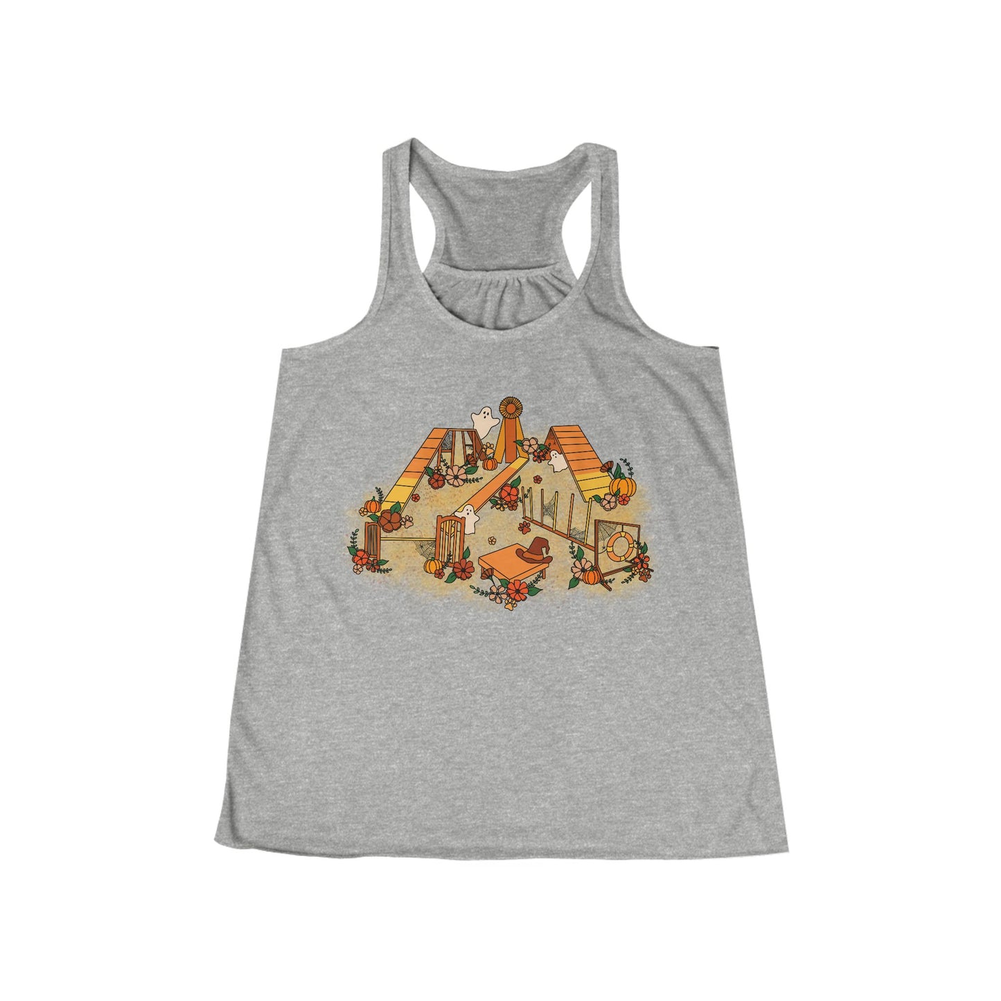 Candy Corn Agility Equipment Women's Flowy Racerback Tank