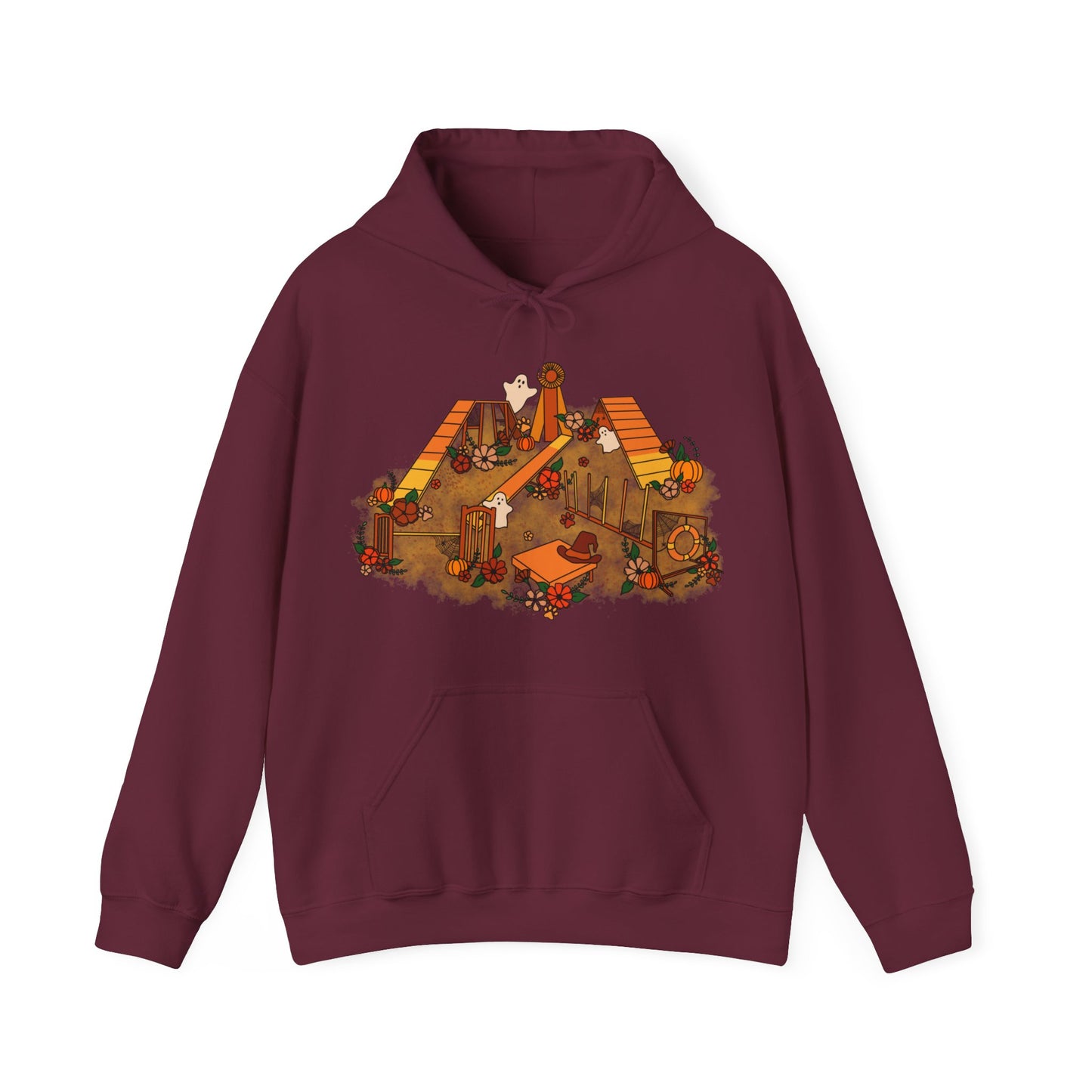 Candy Corn Halloween Agility Equipment Unisex Heavy Blend™ Hooded Sweatshirt