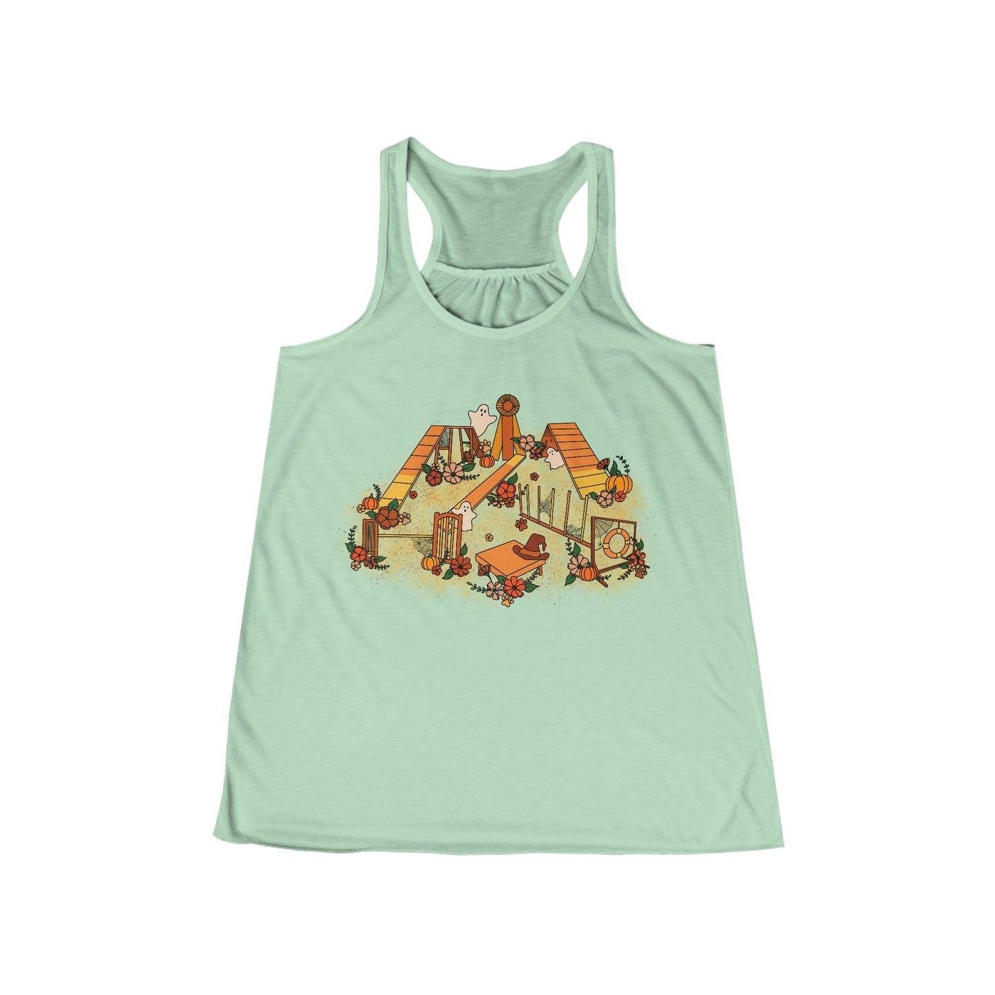 Candy Corn Agility Equipment Women's Flowy Racerback Tank