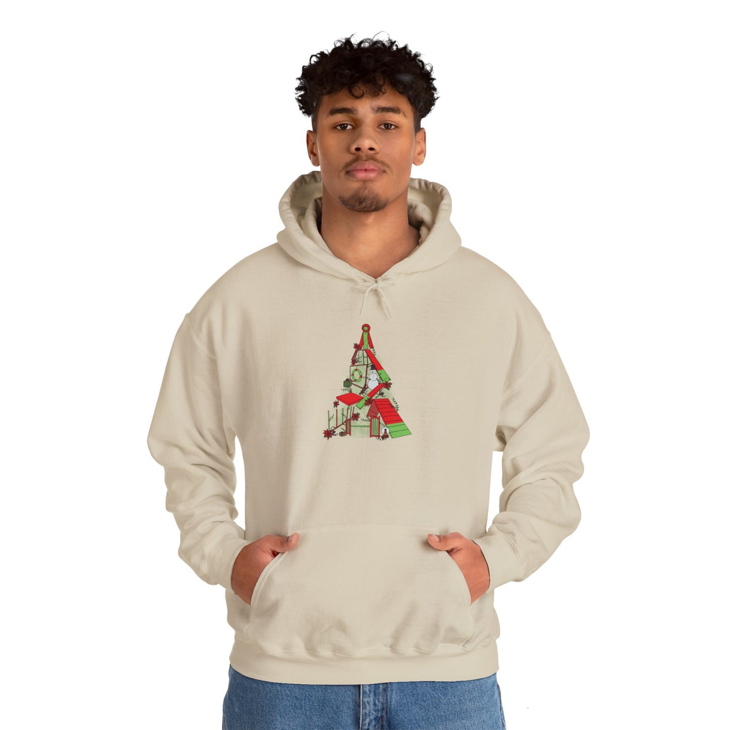 Merry & Bright Agility Tree Heavy Blend™ Hooded Sweatshirt