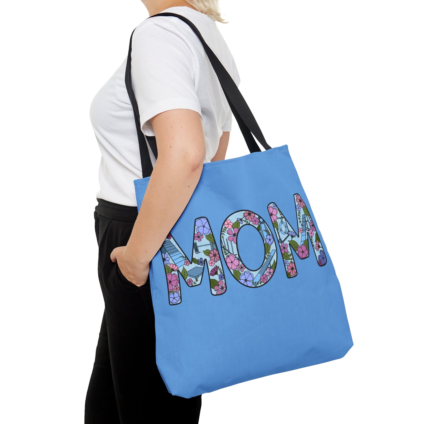 Dog Floral Agility Mom Tote Bag