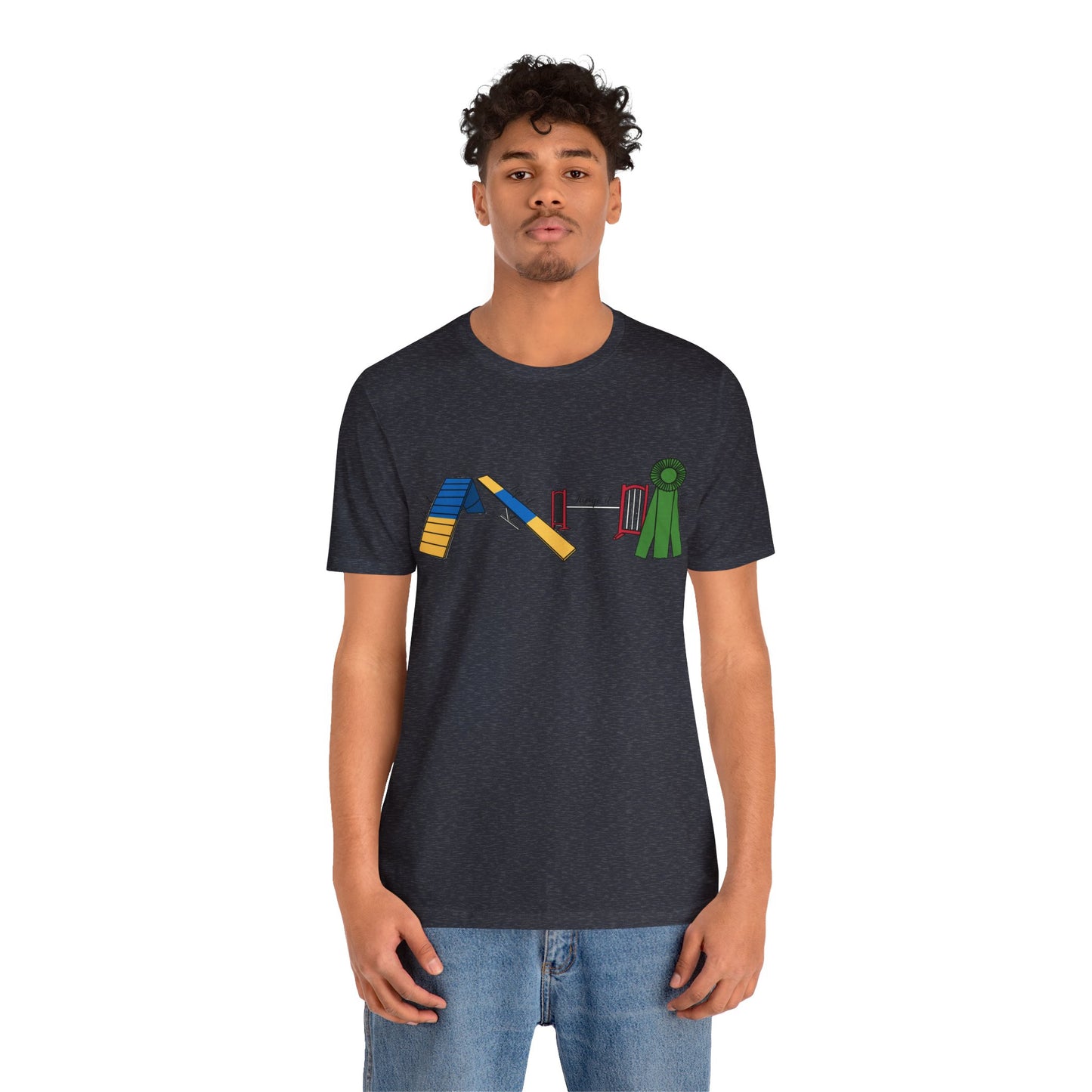 Dog Agility Day - Walk it, Tip it, Jump it, Q it - Print Bella + Canvas Short Sleeve Tee