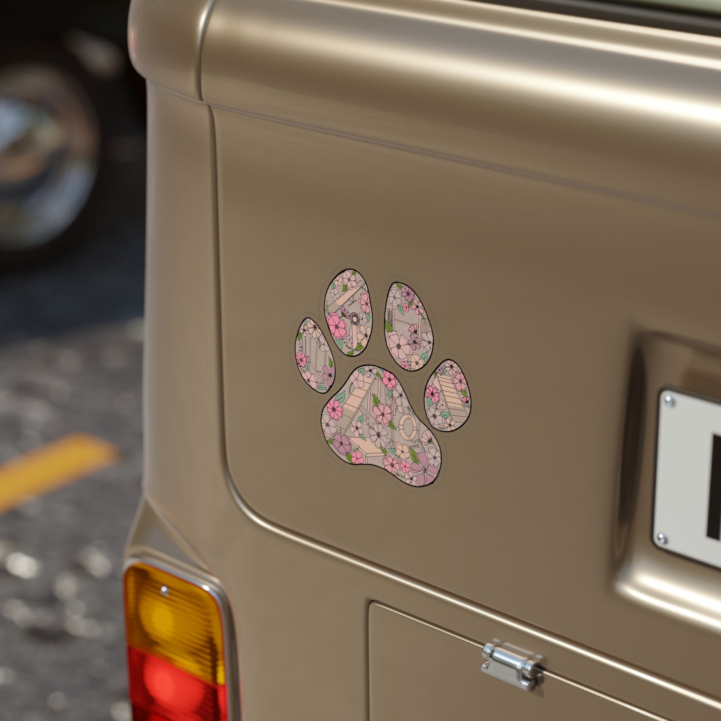 Dog Agility Paw Transparent Outdoor Stickers, Die-Cut, 1pcs