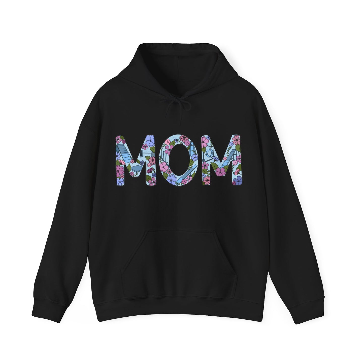 Dog Agility Mom Floral Unisex Heavy Blend Hooded Sweatshirt