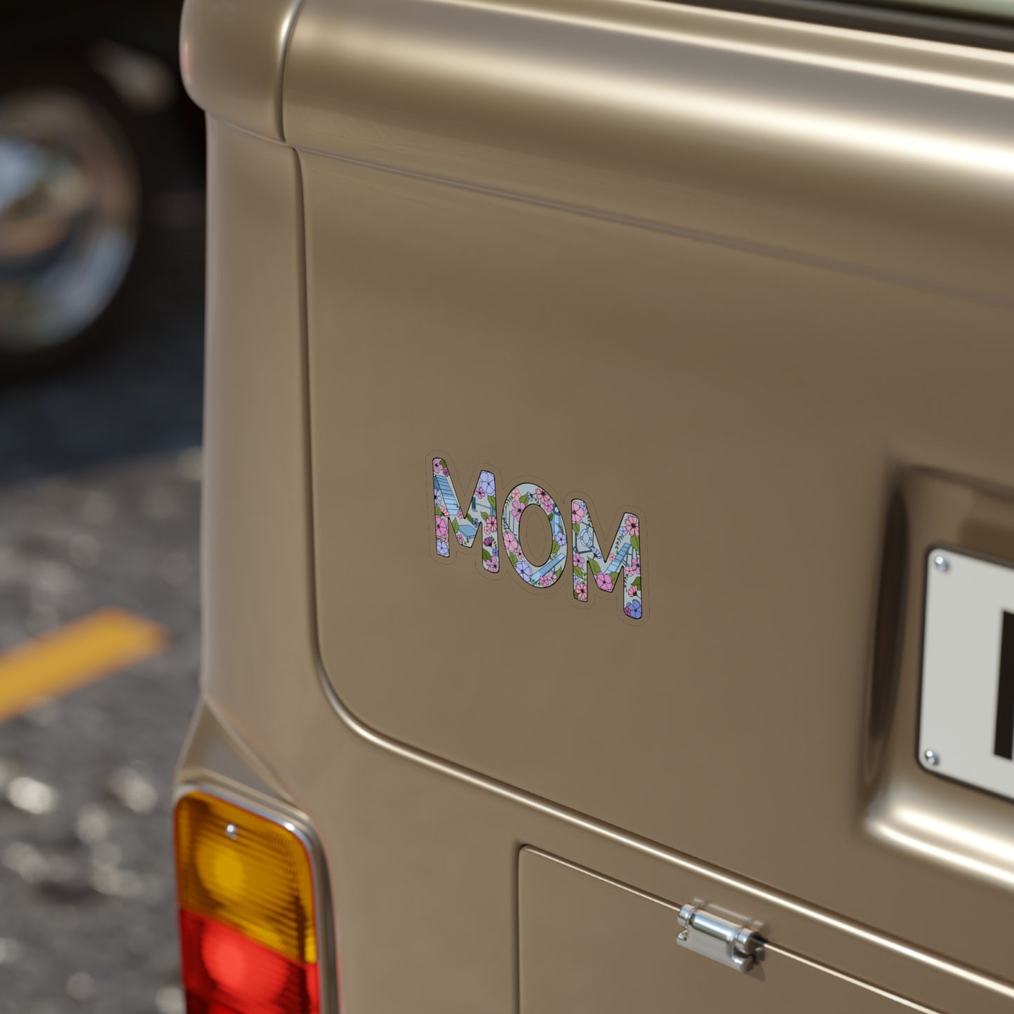 Dog Agility Floral Mom Transparent Outdoor Stickers, Die-Cut, 1pcs
