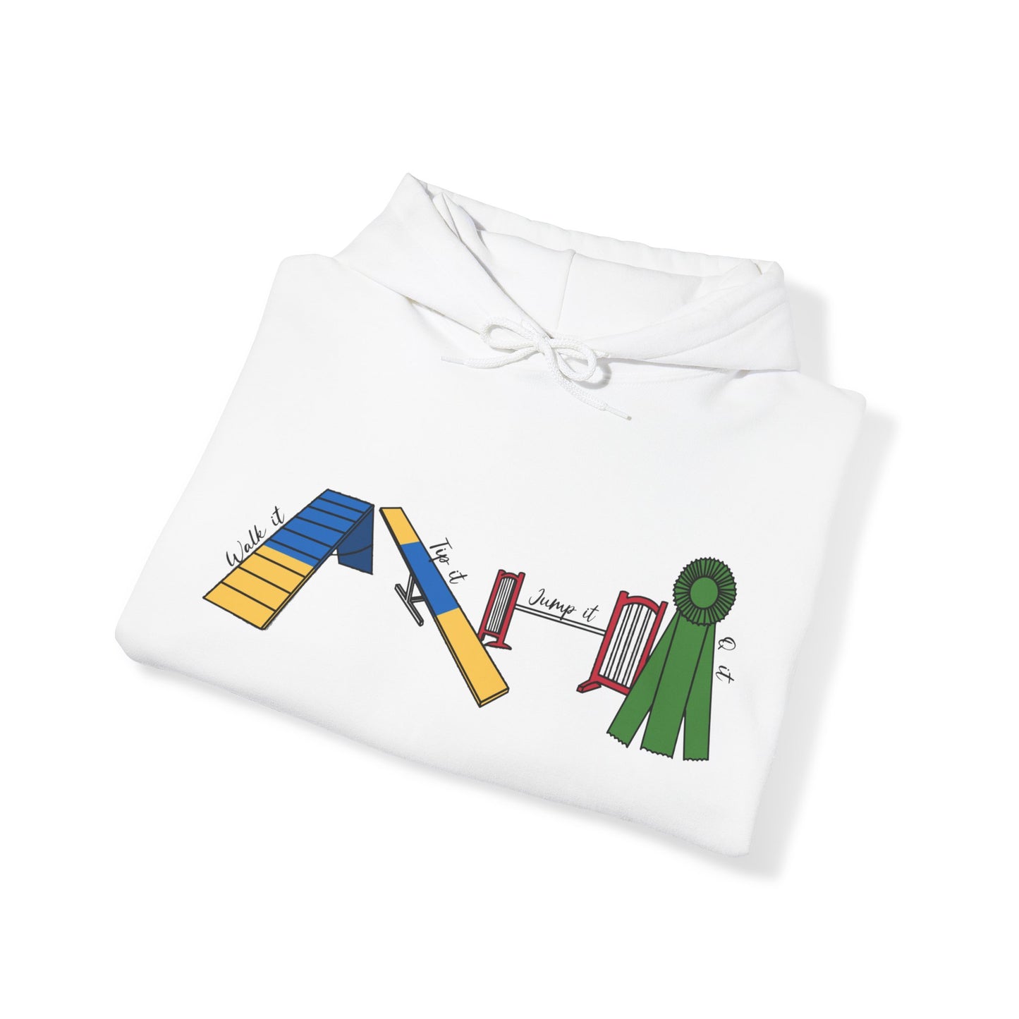 Agility Day - Walk it, Tip it, Jump it, Q it! - Unisex Heavy Blend Hooded Sweatshirt