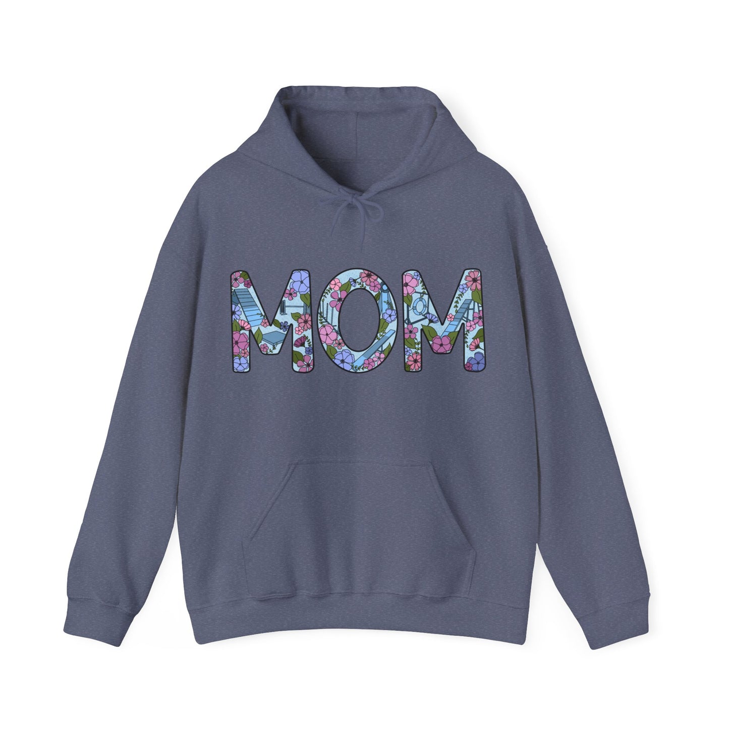 Dog Agility Mom Floral Unisex Heavy Blend Hooded Sweatshirt