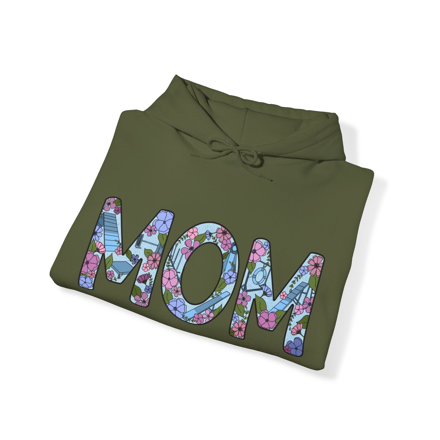 Dog Agility Mom Floral Unisex Heavy Blend Hooded Sweatshirt