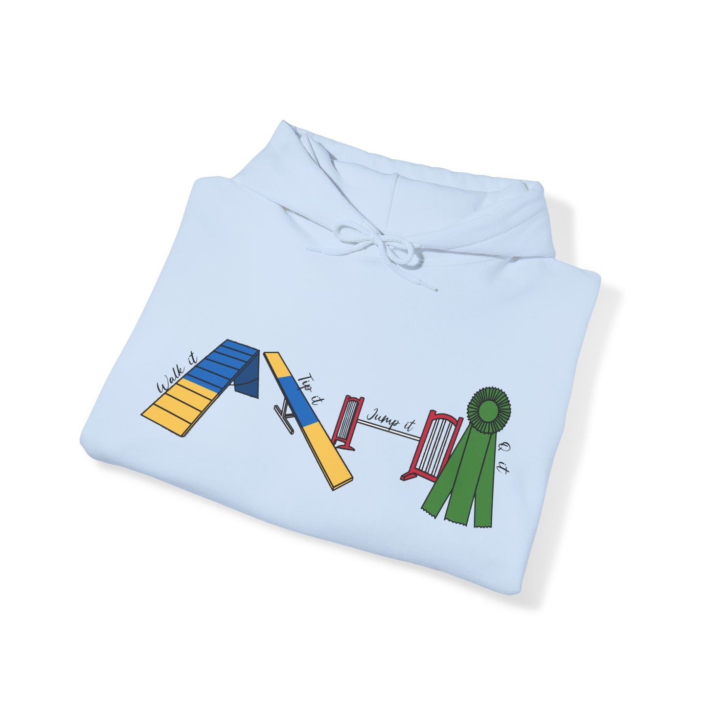 Agility Day - Walk it, Tip it, Jump it, Q it! - Unisex Heavy Blend Hooded Sweatshirt