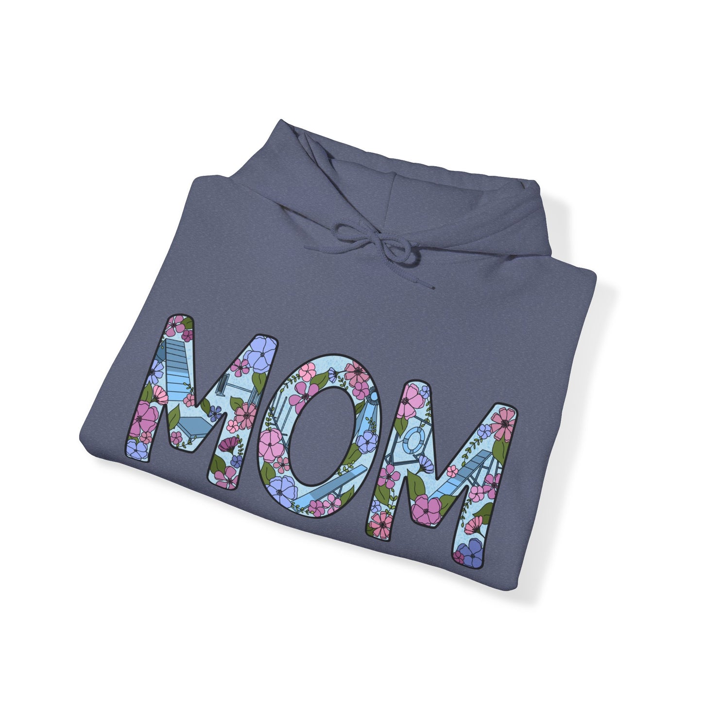 Dog Agility Mom Floral Unisex Heavy Blend Hooded Sweatshirt
