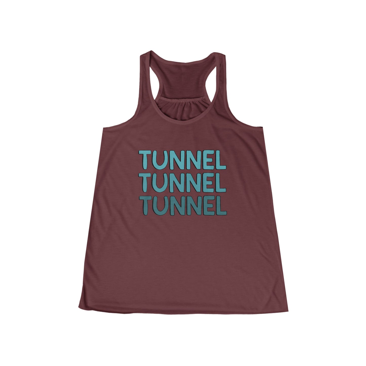 Dog Agility Tunnel Tunnel Tunnel No Floral Print Women's Flowy Racerback Tank