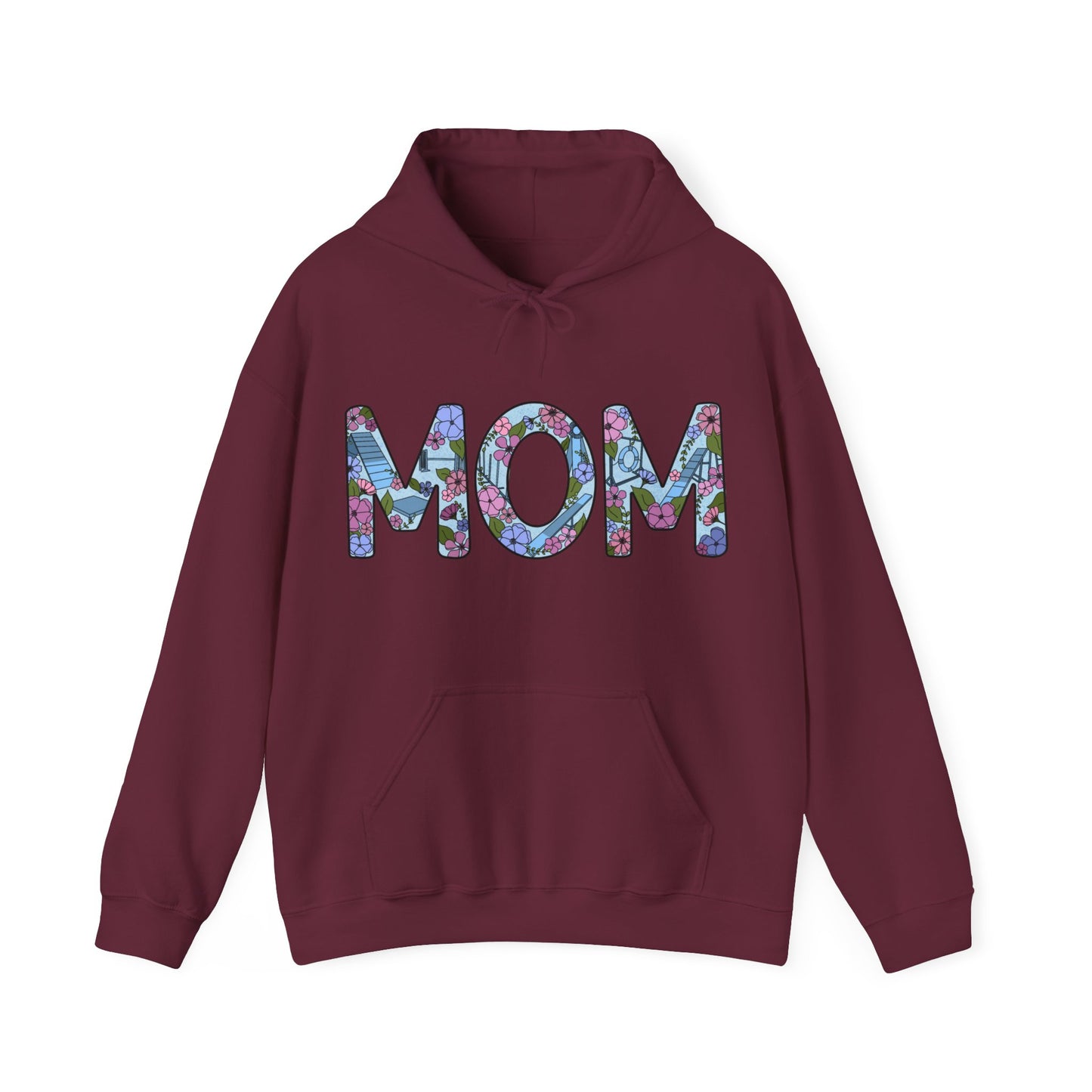 Dog Agility Mom Floral Unisex Heavy Blend Hooded Sweatshirt