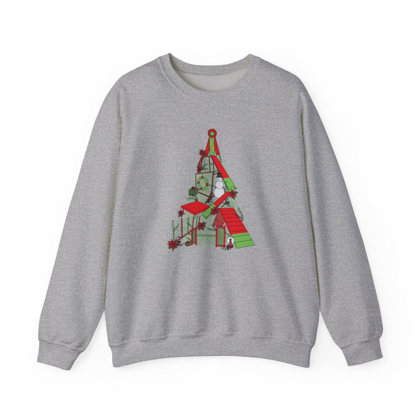 Merry and Bright Agility Tree Heavy Blend™ Crewneck Sweatshirt