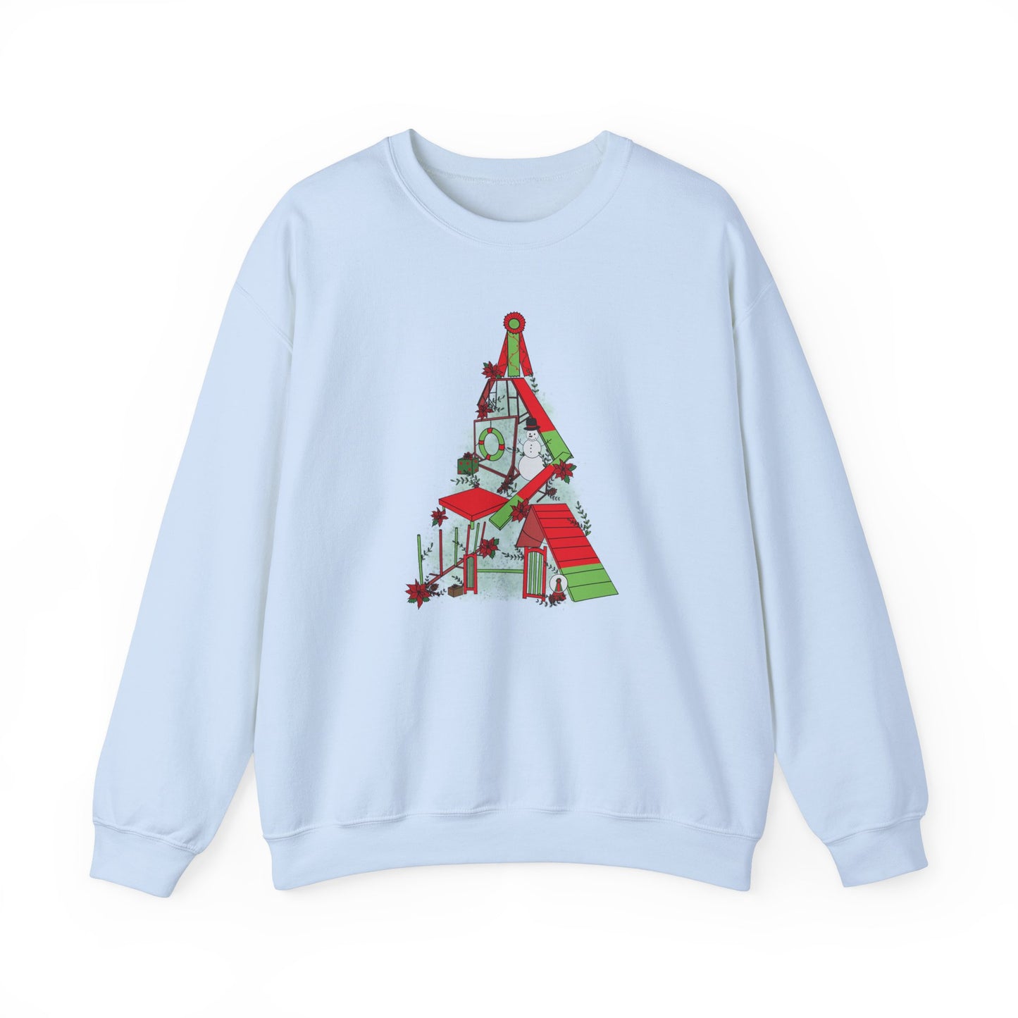 Merry and Bright Agility Tree Heavy Blend™ Crewneck Sweatshirt