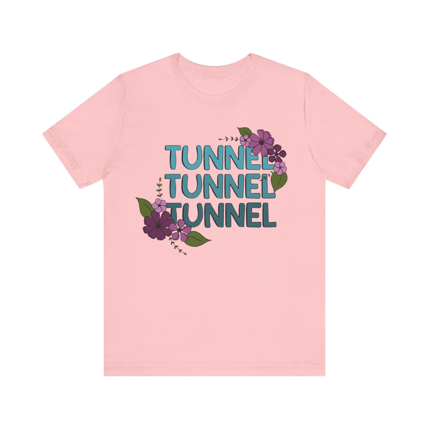 Dog Agility Tunnel Tunnel Tunnel Floral Print Bella + Canvas Short Sleeve Tee