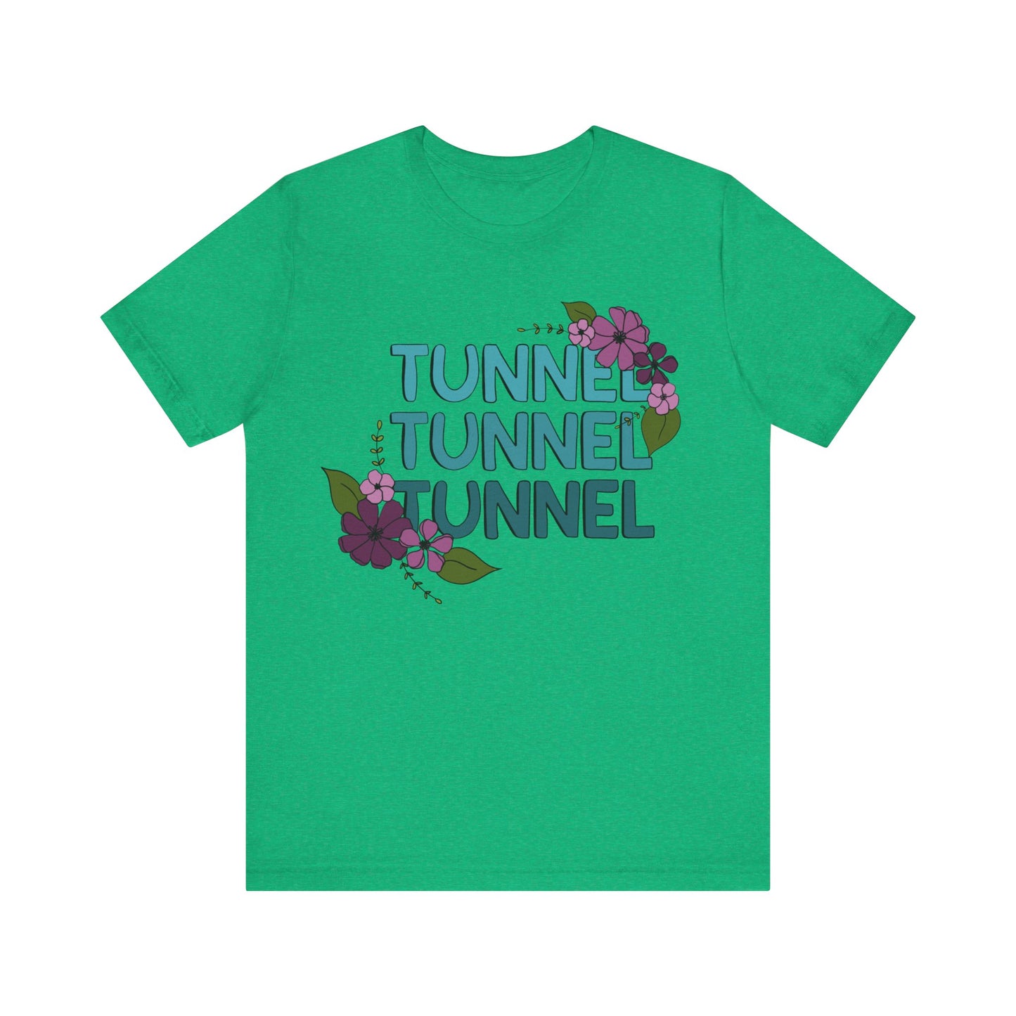 Dog Agility Tunnel Tunnel Tunnel Floral Print Bella + Canvas Short Sleeve Tee