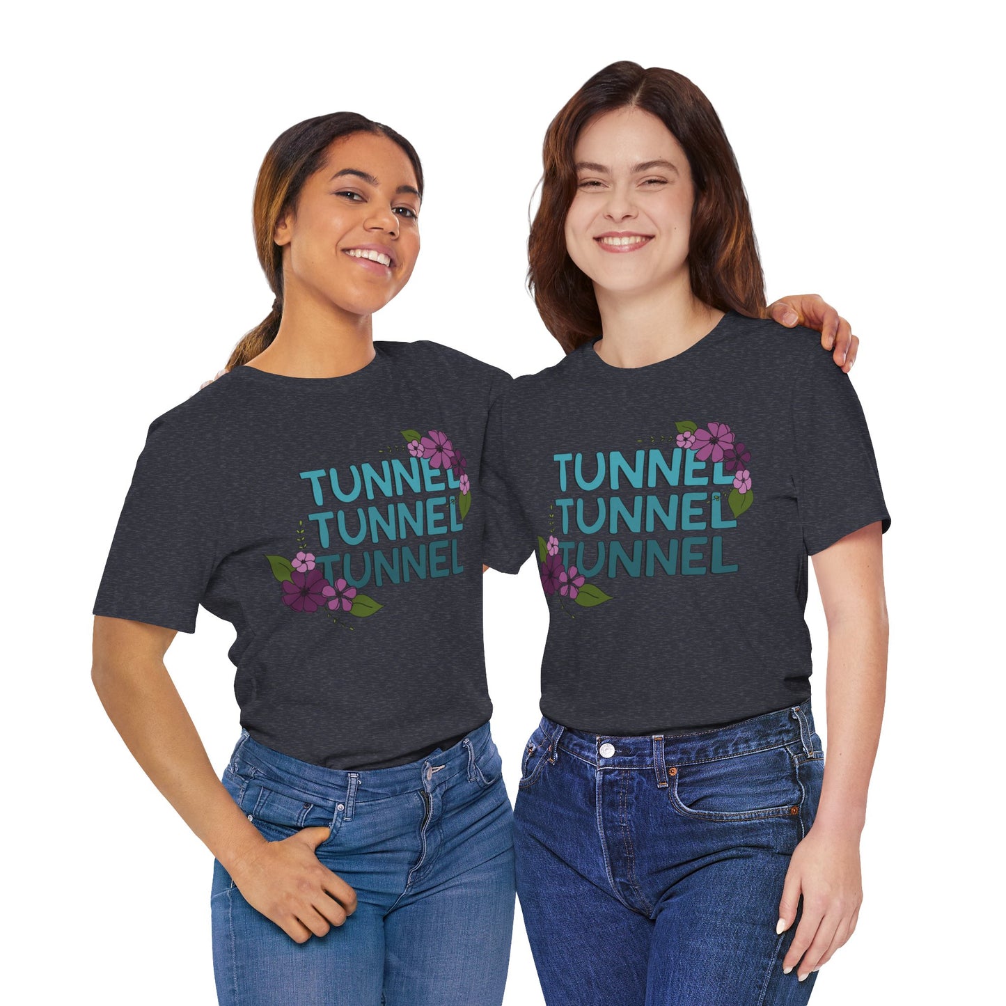 Dog Agility Tunnel Tunnel Tunnel Floral Print Bella + Canvas Short Sleeve Tee