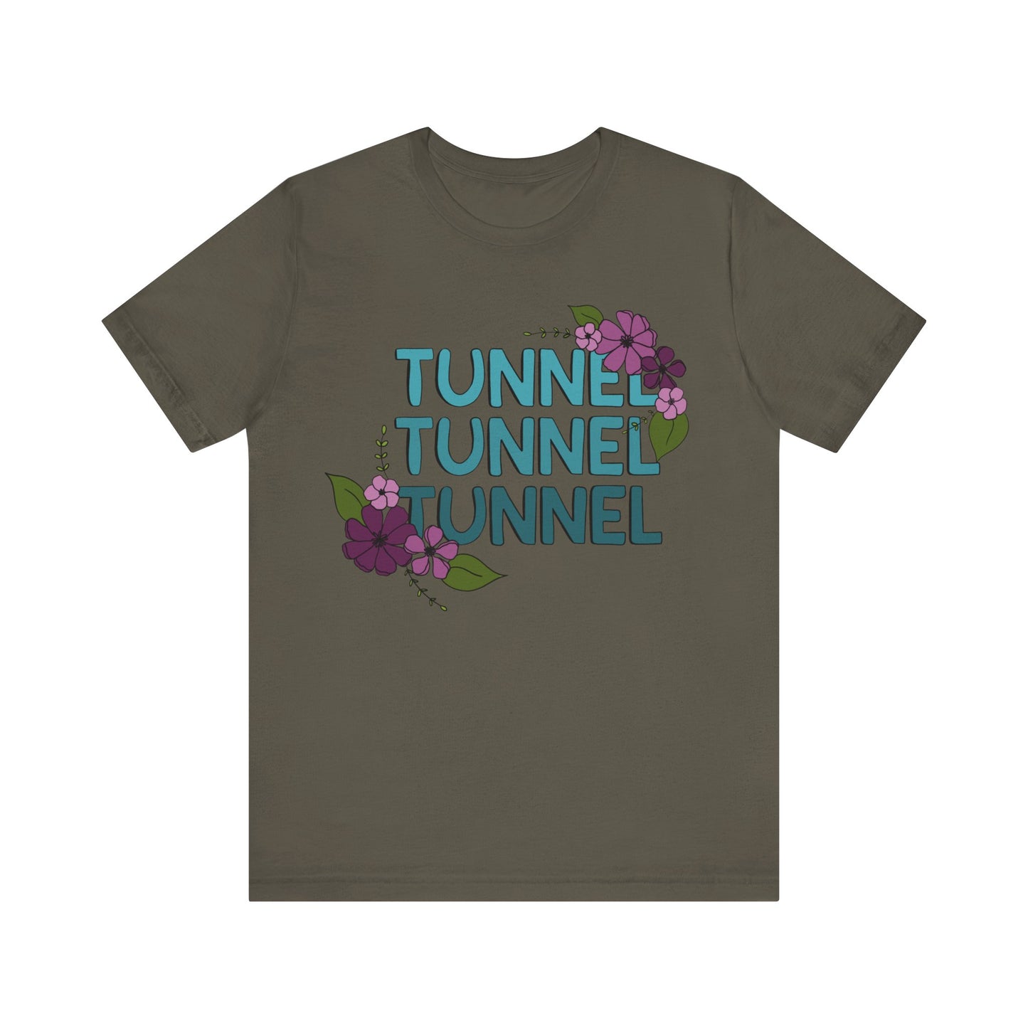 Dog Agility Tunnel Tunnel Tunnel Floral Print Bella + Canvas Short Sleeve Tee