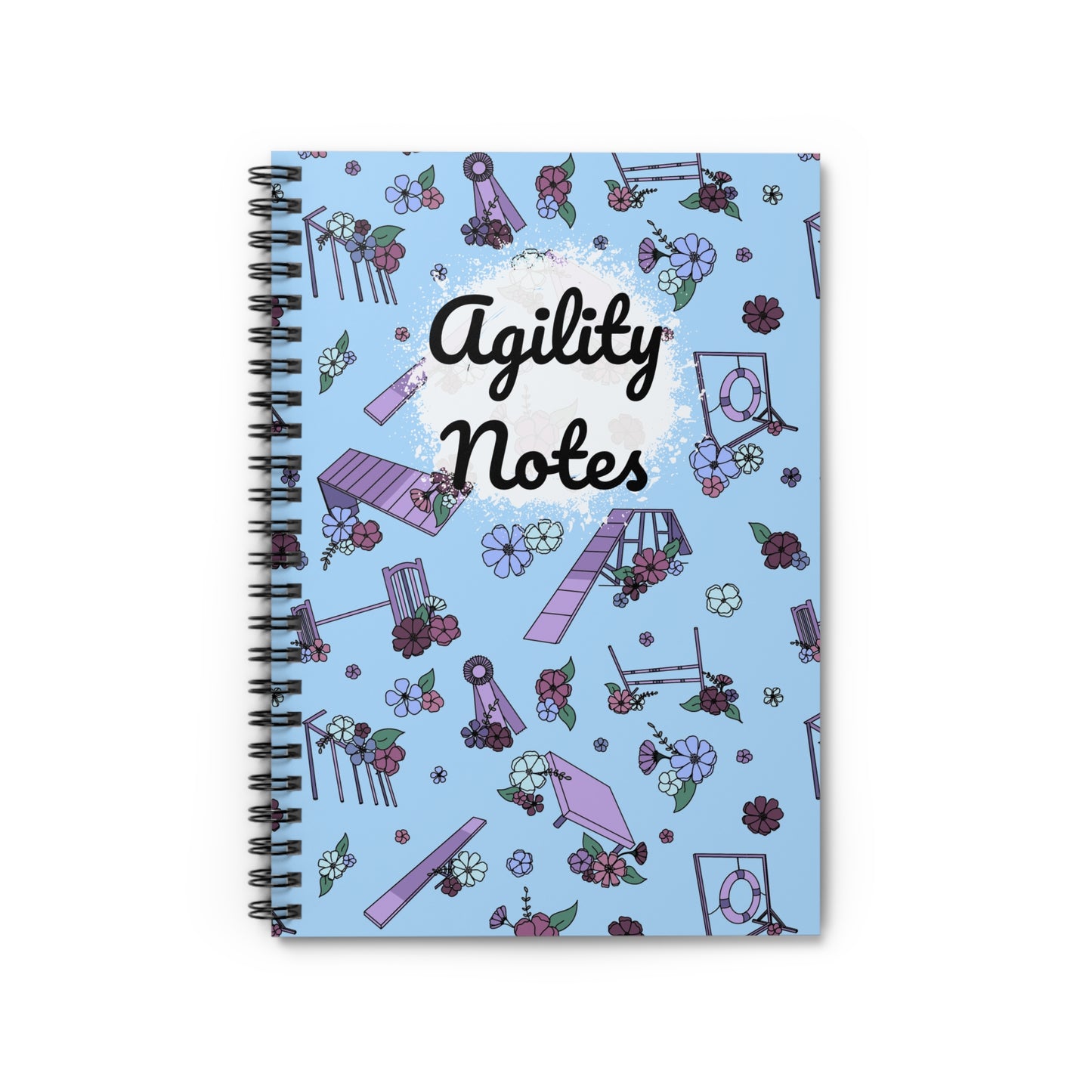 Blue Dog Agility Equipment Spiral Notebook - Ruled Line