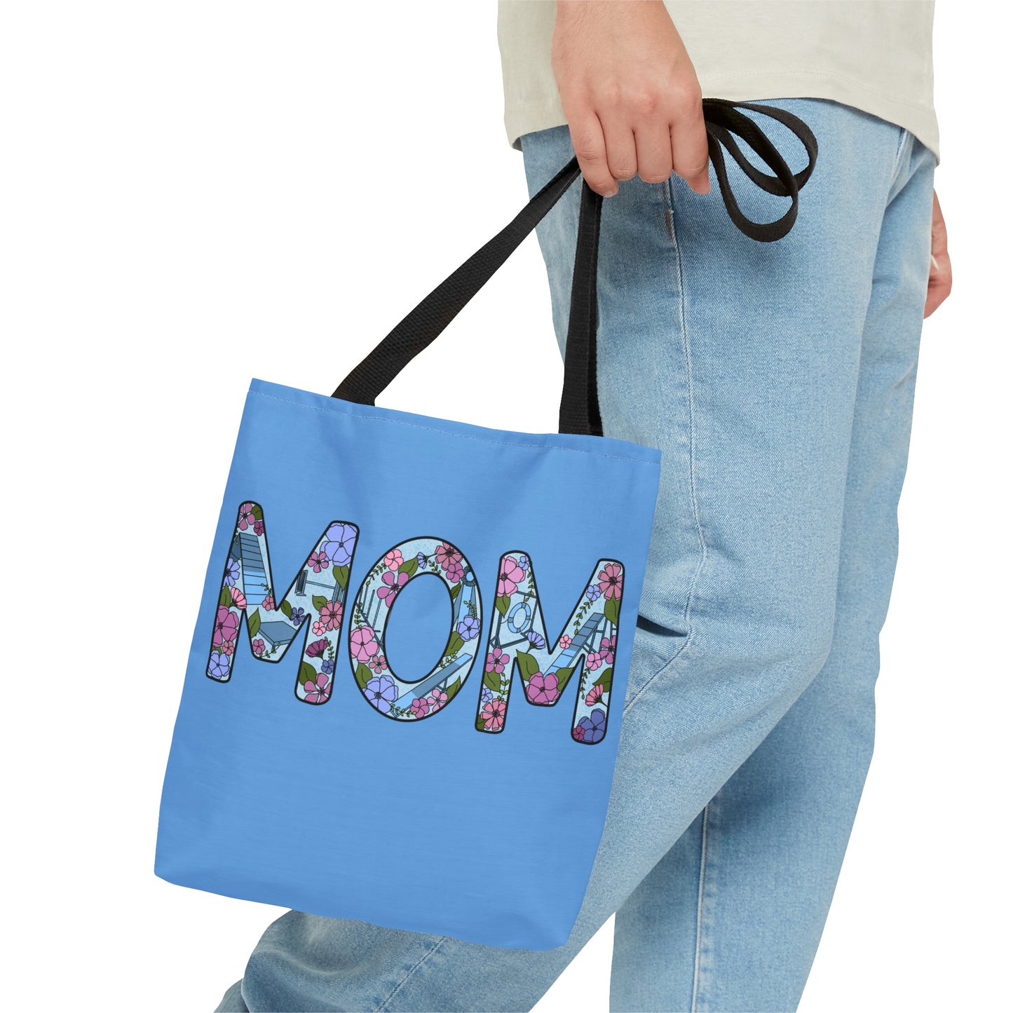 Dog Floral Agility Mom Tote Bag