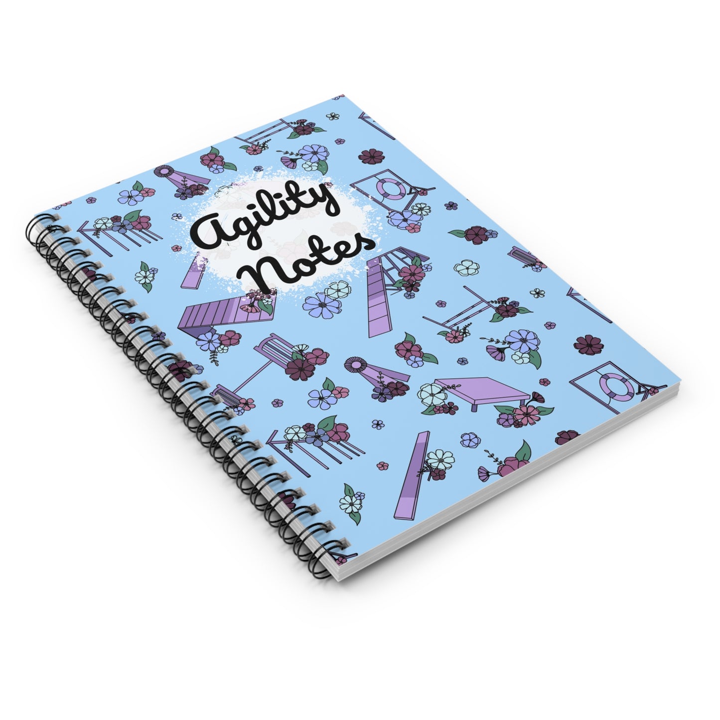 Blue Dog Agility Equipment Spiral Notebook - Ruled Line