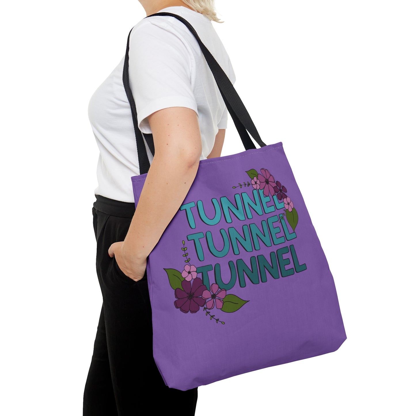 Dog Agility Tunnel Tunnel Tunnel Floral Tote Bag