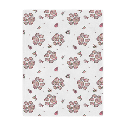 Paw Print Dog Agility Minky Blanket