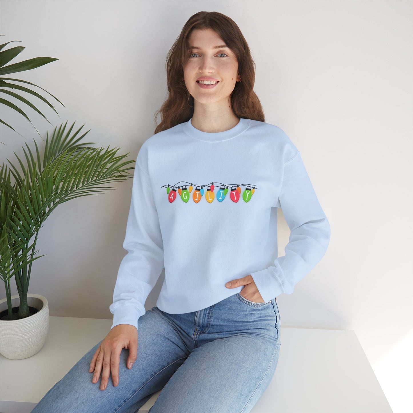 Agility Holiday Lights Heavy Blend™ Crewneck Sweatshirt