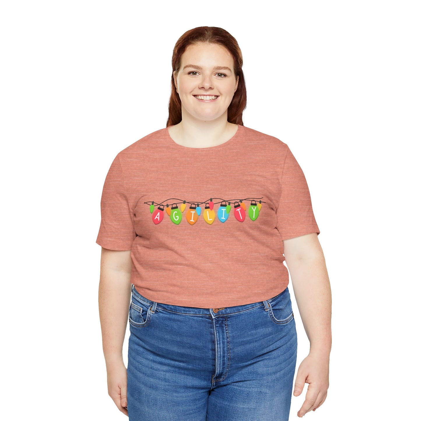 Agility Holiday Lights Bella + Canvas Short Sleeve Tee