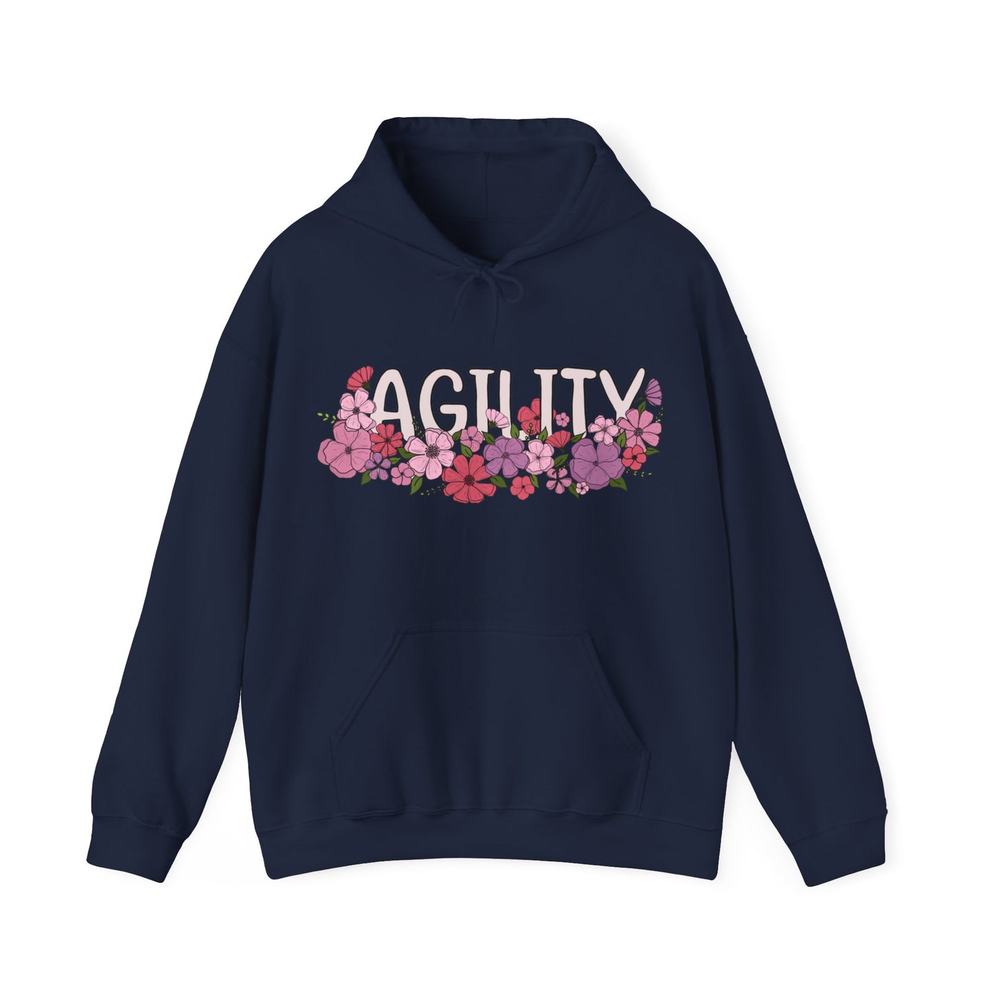 Floral Dog Agility Unisex Heavy Blend Hooded Sweatshirt