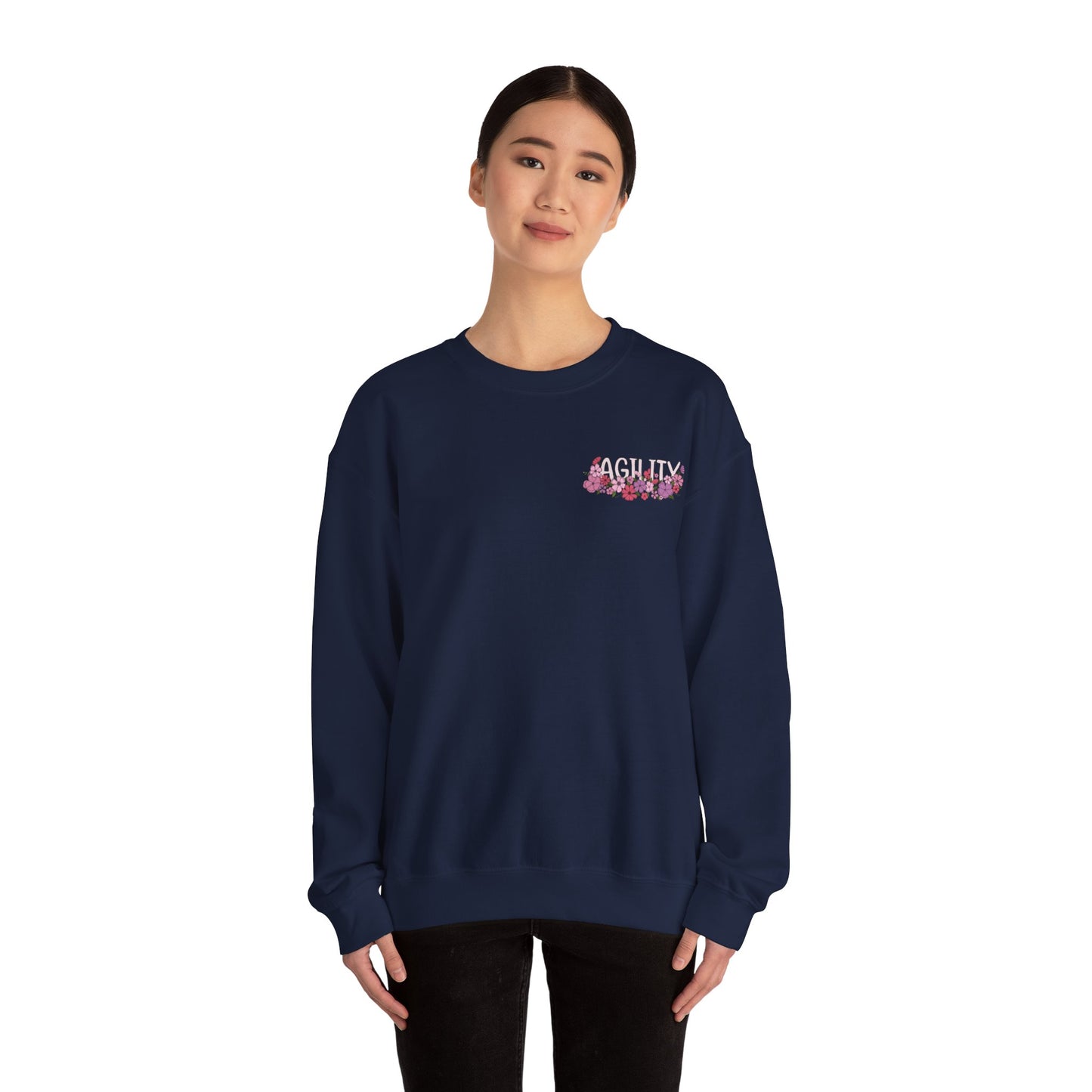 Agility Front and Back Sided Unisex Heavy Blend Crewneck Sweatshirt