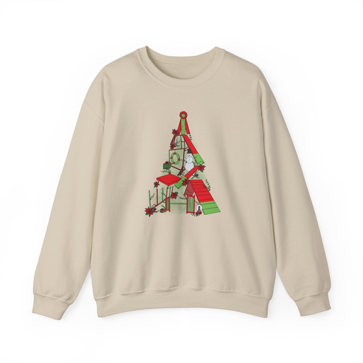 Merry and Bright Agility Tree Heavy Blend™ Crewneck Sweatshirt