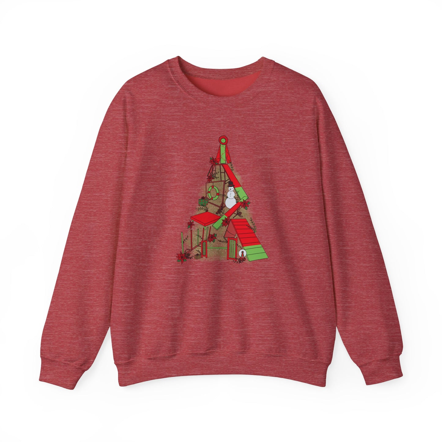 Merry and Bright Agility Tree Heavy Blend™ Crewneck Sweatshirt