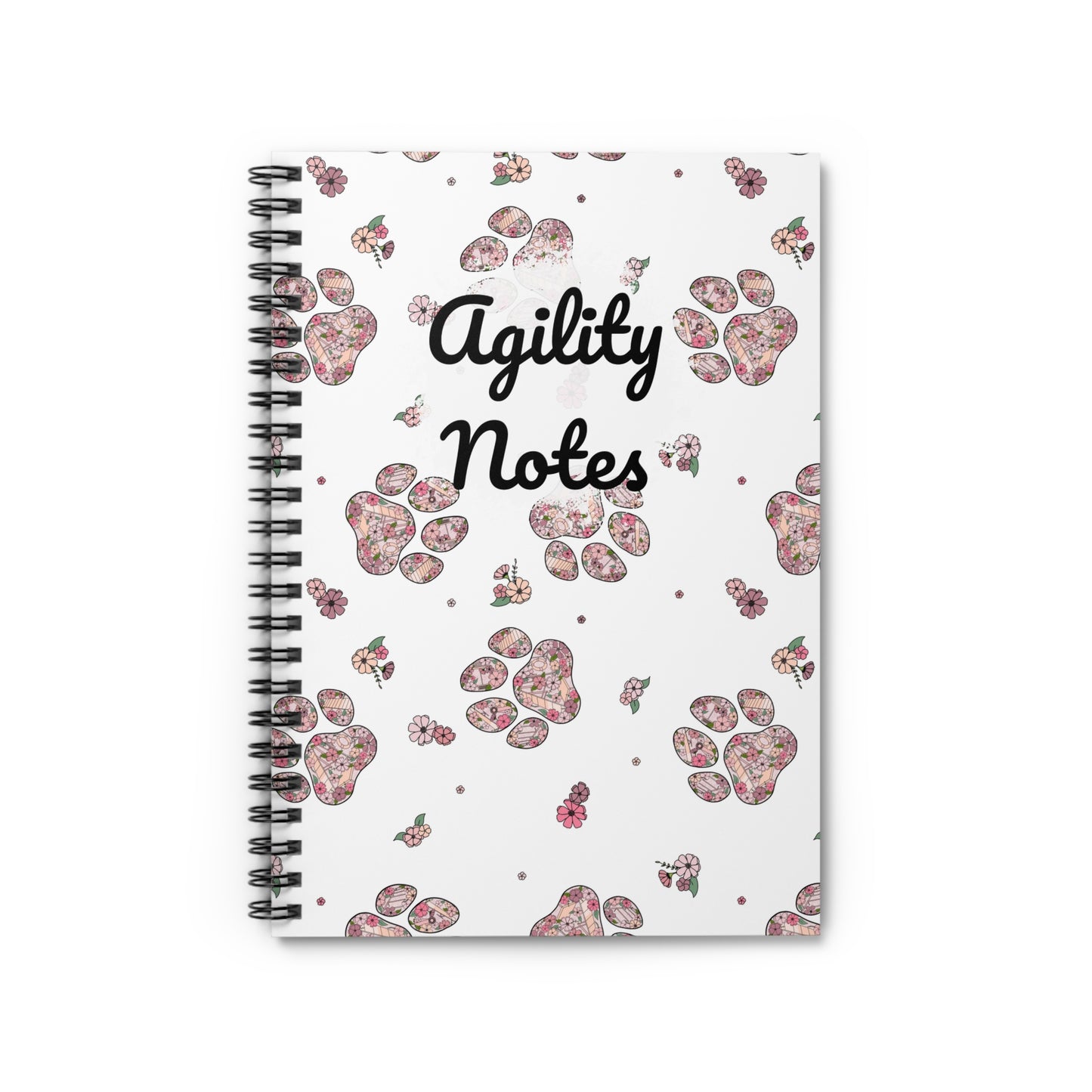 Dog Paw Agility Spiral Notebook - Ruled Line