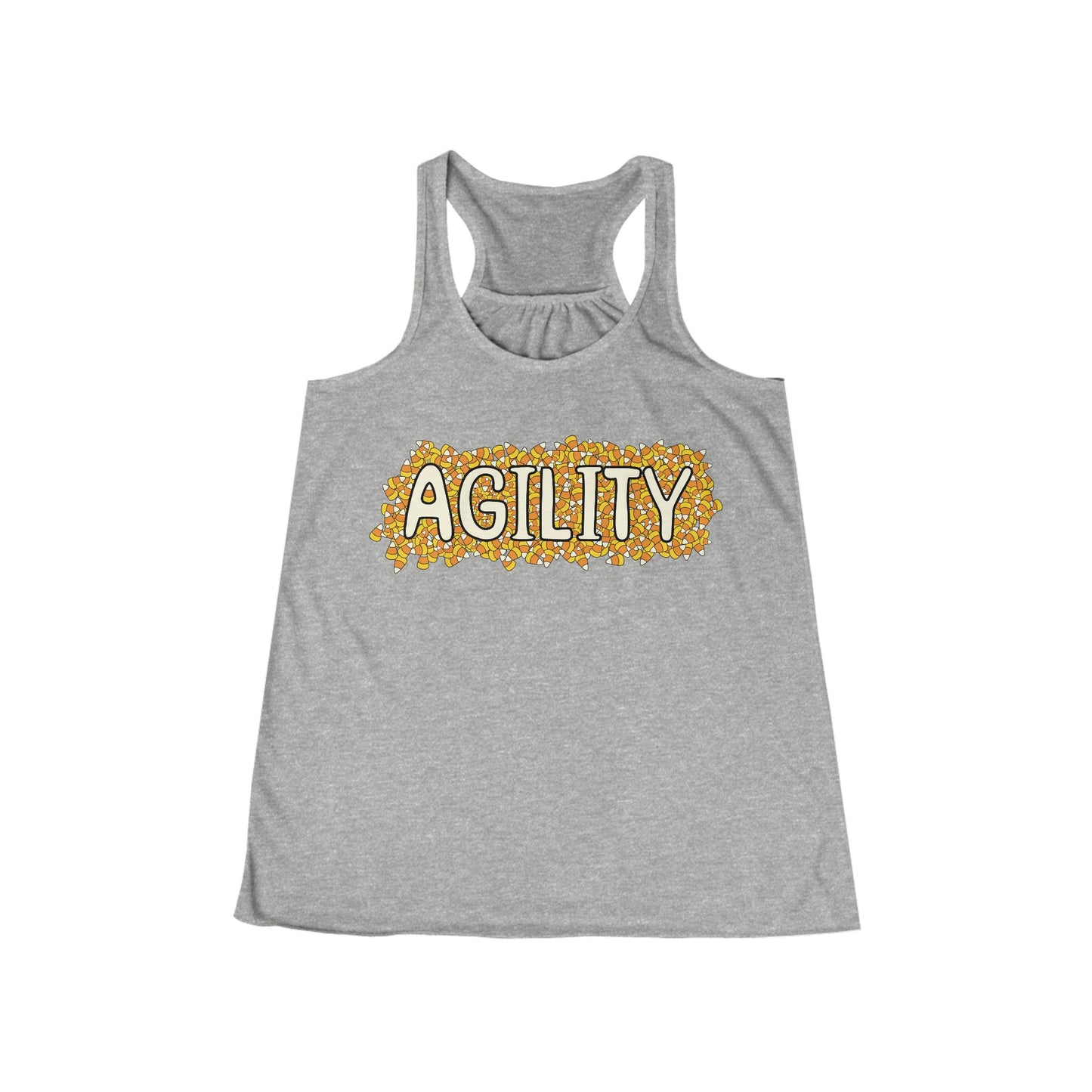 Agility Candy Corn Halloween Women's Flowy Racerback Tank