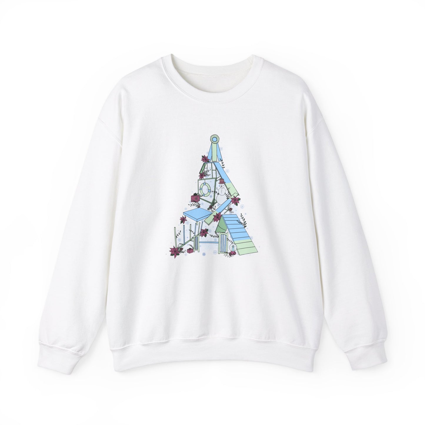 Holly Jolly Agility Tree Heavy Blend™ Crewneck Sweatshirt