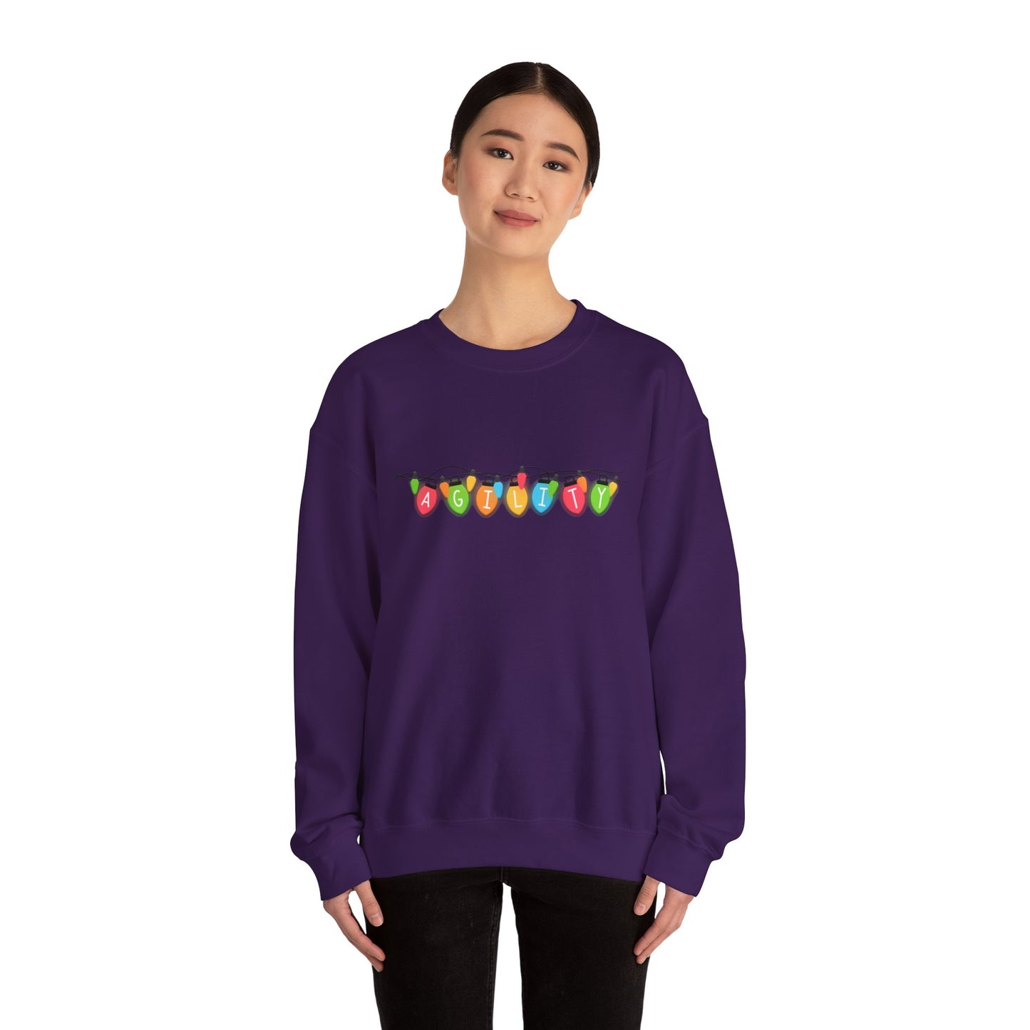 Agility Holiday Lights Heavy Blend™ Crewneck Sweatshirt